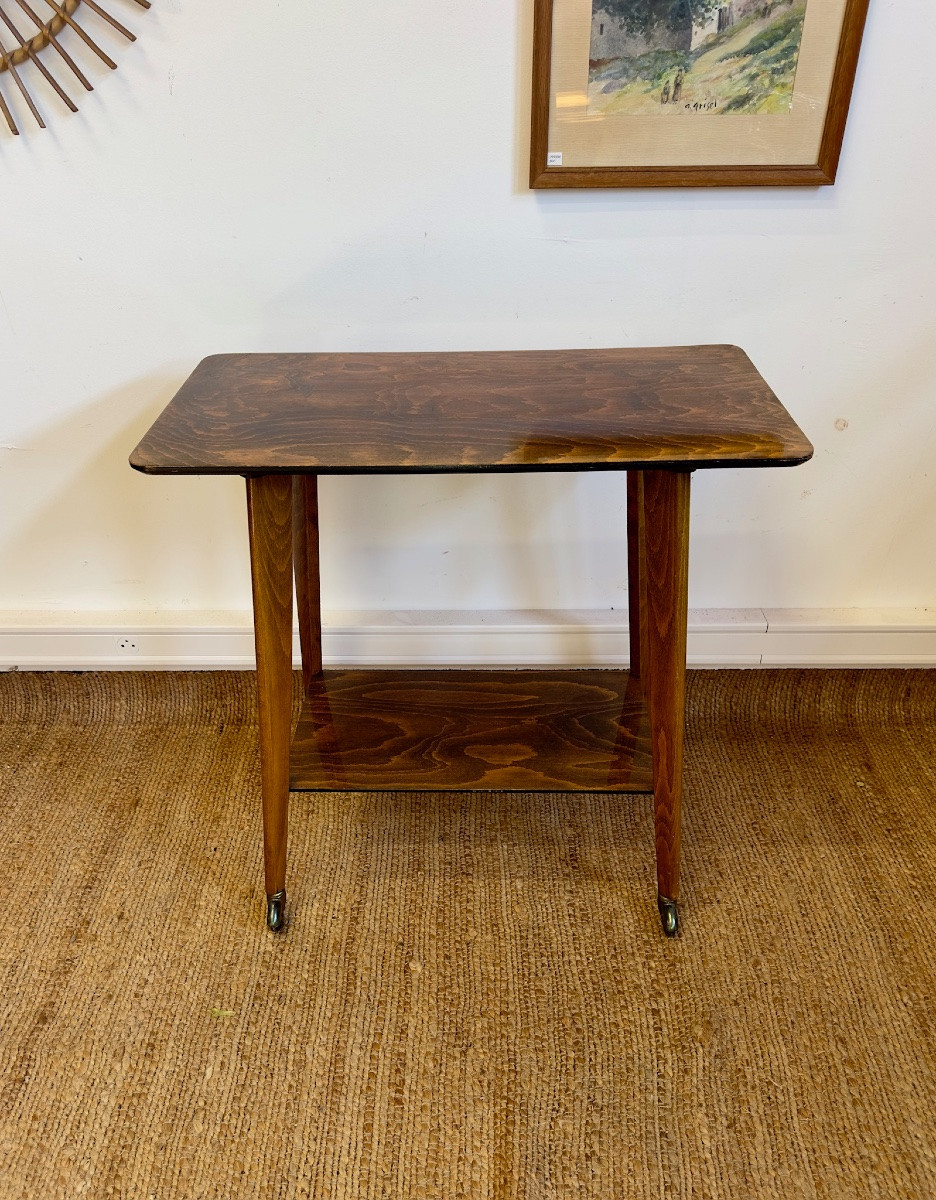 Desserte vintage sur roulettes – années 60-photo-2