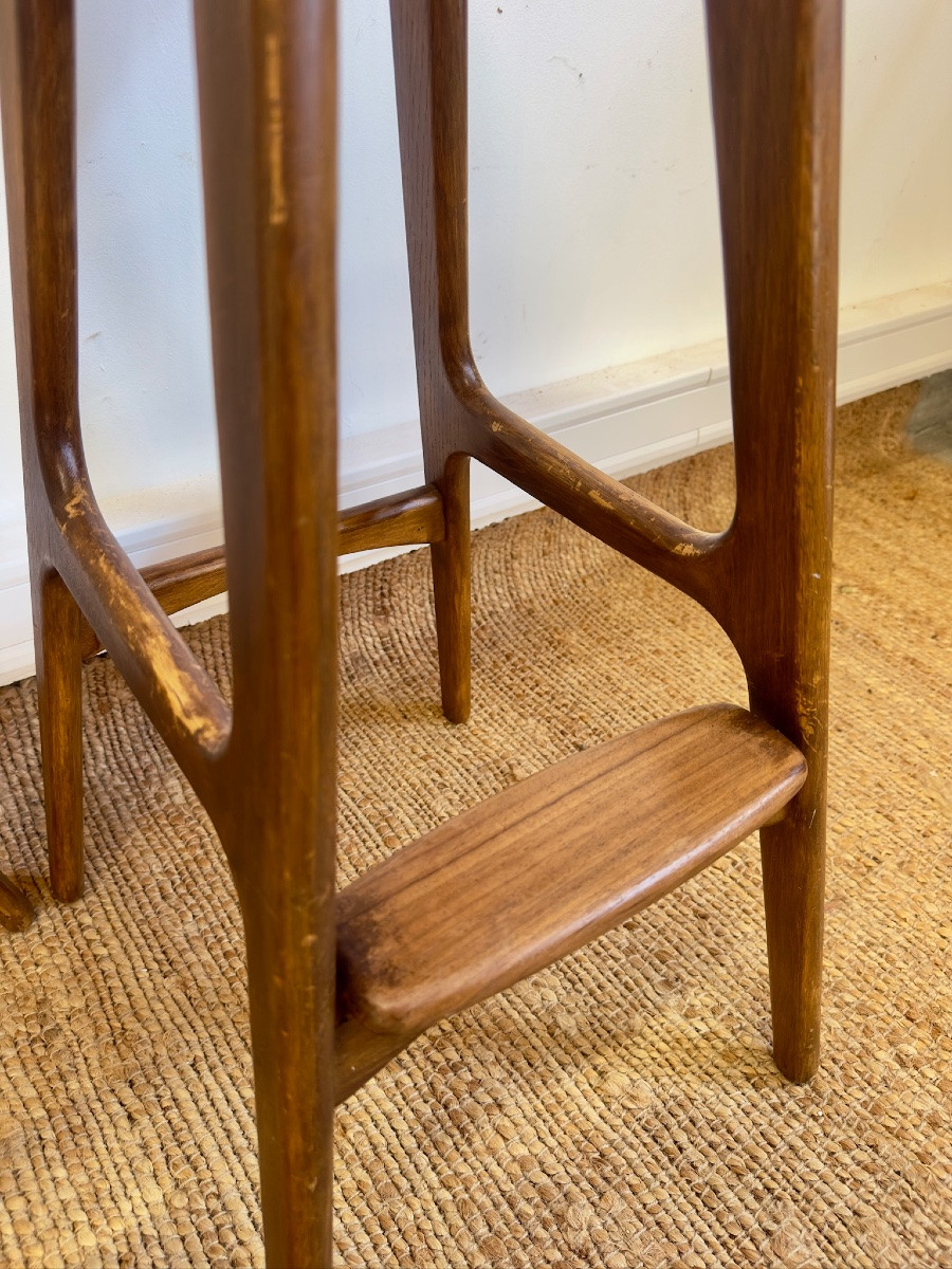 Paire de tabourets de bar Erik Buch – design danois vintage-photo-3