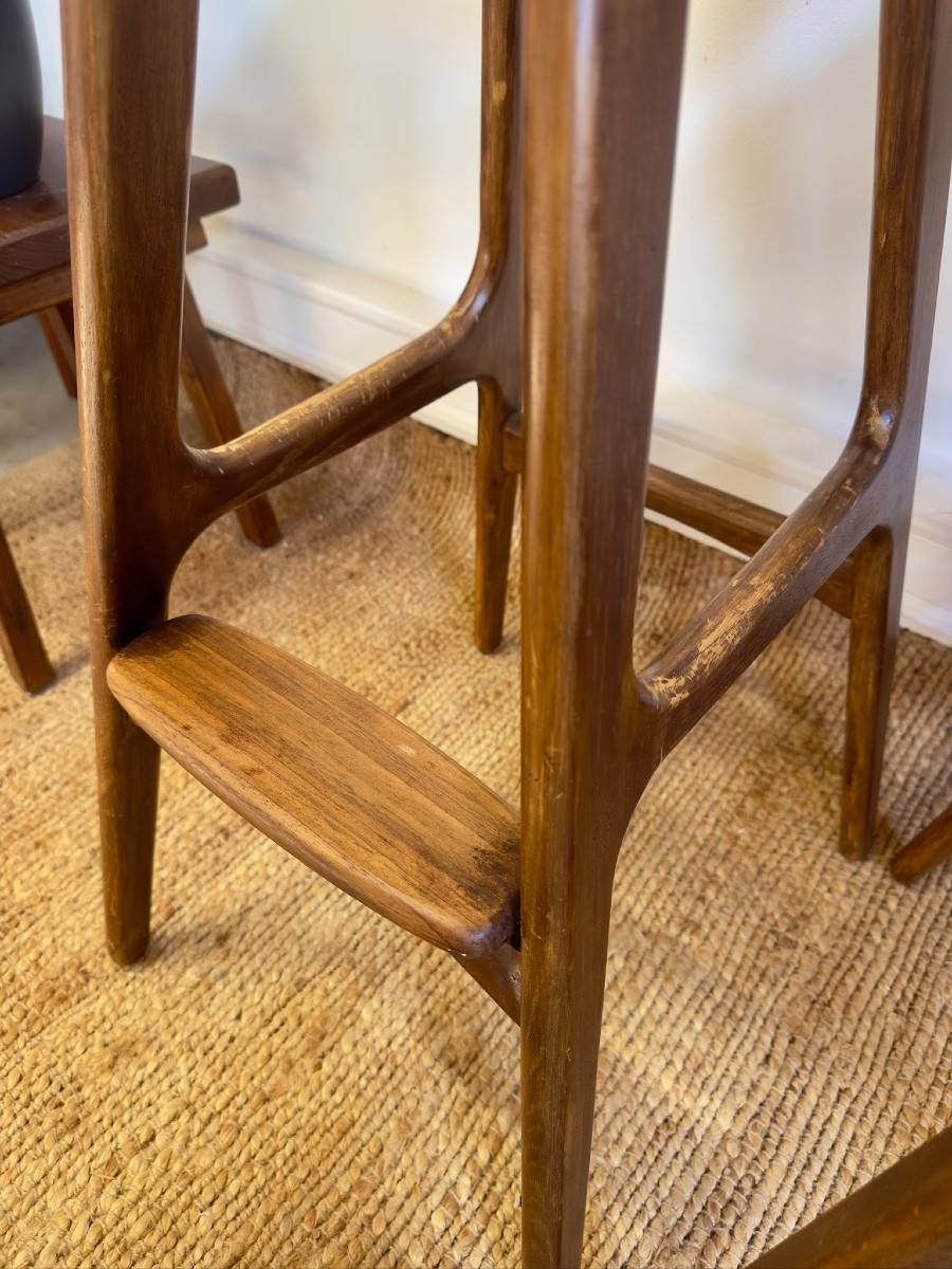 Paire de tabourets de bar Erik Buch – design danois vintage-photo-4