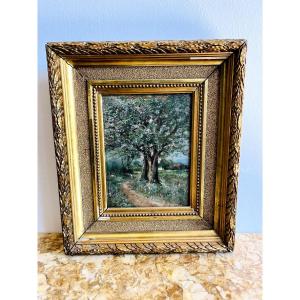 Oil Painting On Panel Jean Bain (19th-20th Century)