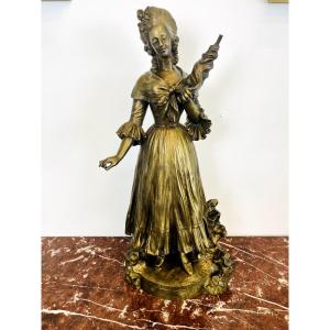 Imposing Bronze Of Marie-antoinette By Aristide De Ranieri (1865-c1929)