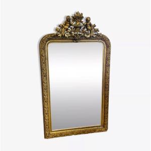 Large Antique Louis-philippe Style Mirror