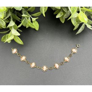 Bracelet camées en or jaune 9K (375/1000)