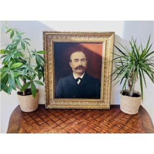 Peinture huile sur toile – Portrait d’homme – XVIIIe