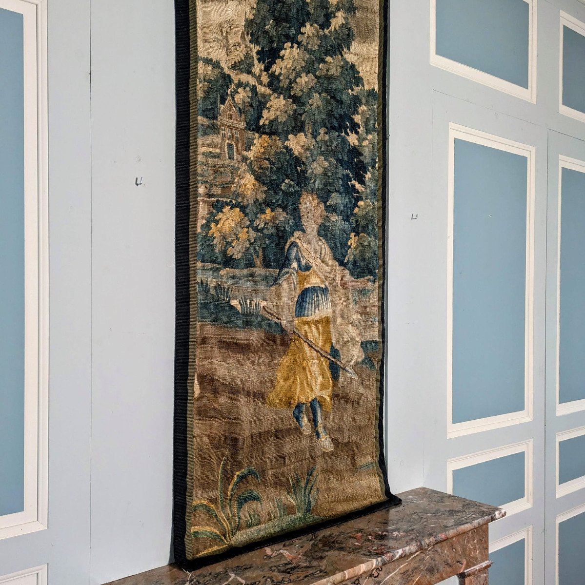 Aubusson, Tapestry Fragment With Warrior Decor, 17th Century-photo-6
