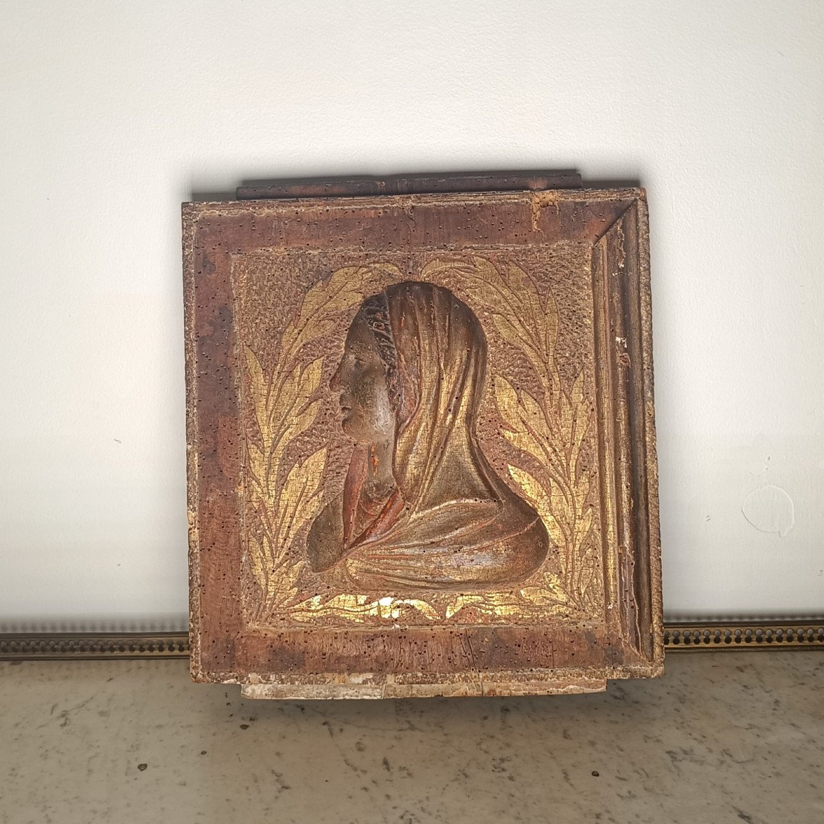 Spain, 17th Century, Altar Element Representing The Virgin In Profile