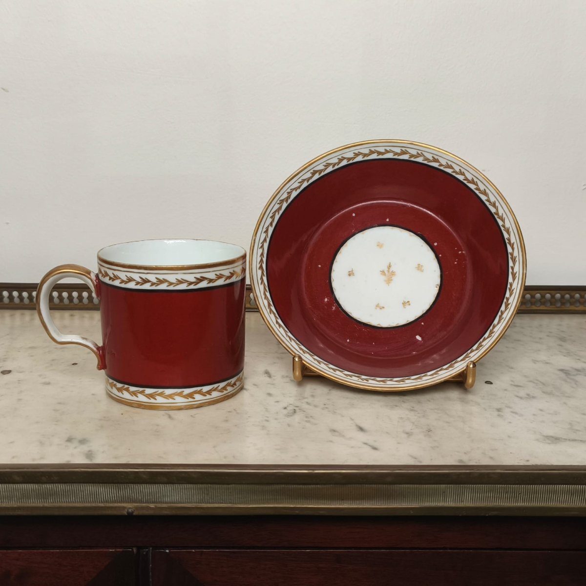 Manufacture du duc d'Orléans, Pont aux Choux, c.1793, tasse litron et soucoupe -photo-4