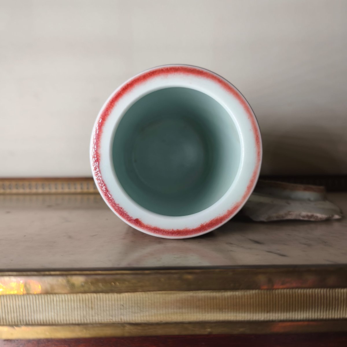 China, Qing Dynasty, Brush Pot With "oxblood" Glaze -photo-2