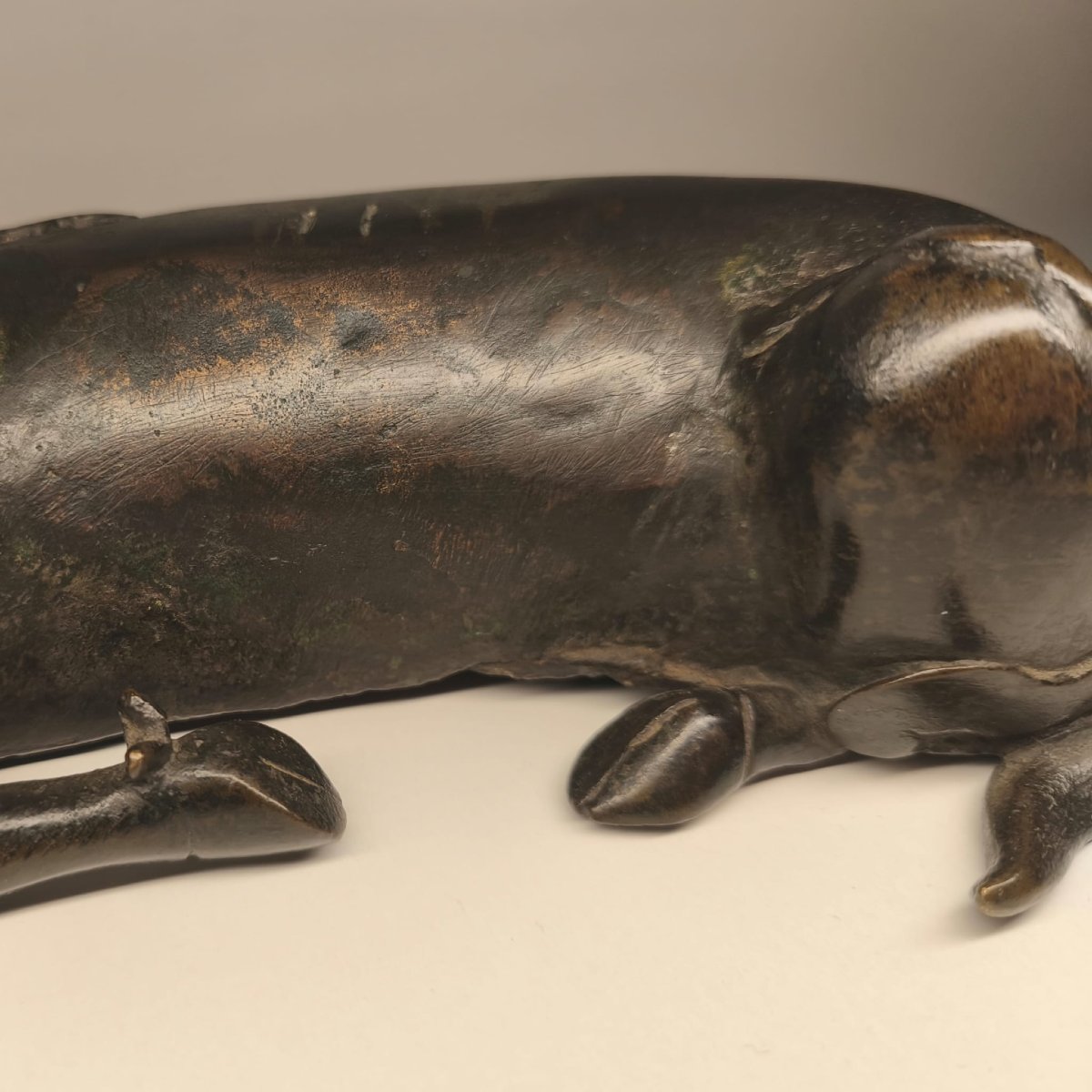 China, Yuan/ming Dynasty, Bronze Sculpture Of A XIniu-photo-3