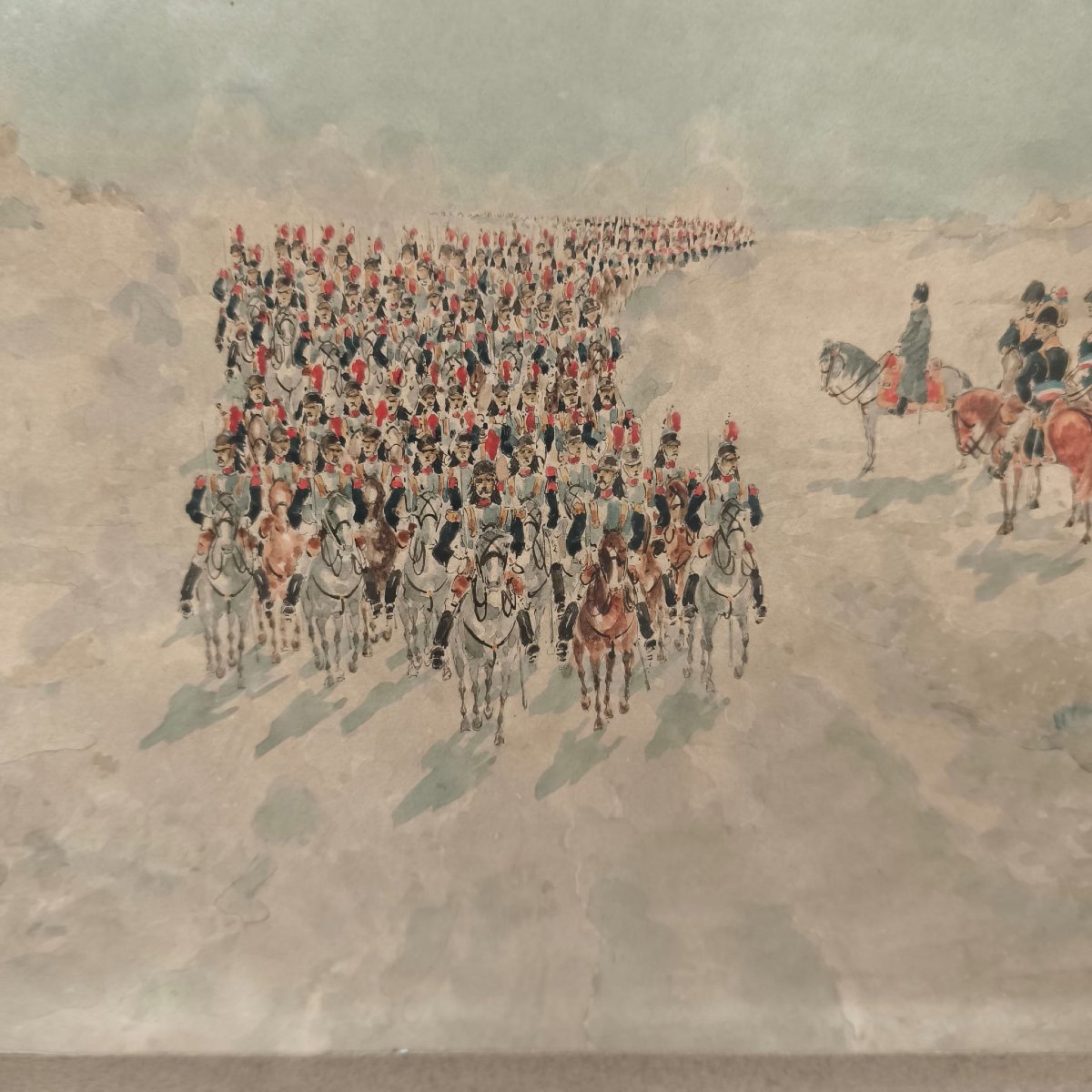 Henri Lafarge de Gaillard, aquarelle, scène de revue napoléonienne, 1900-photo-4