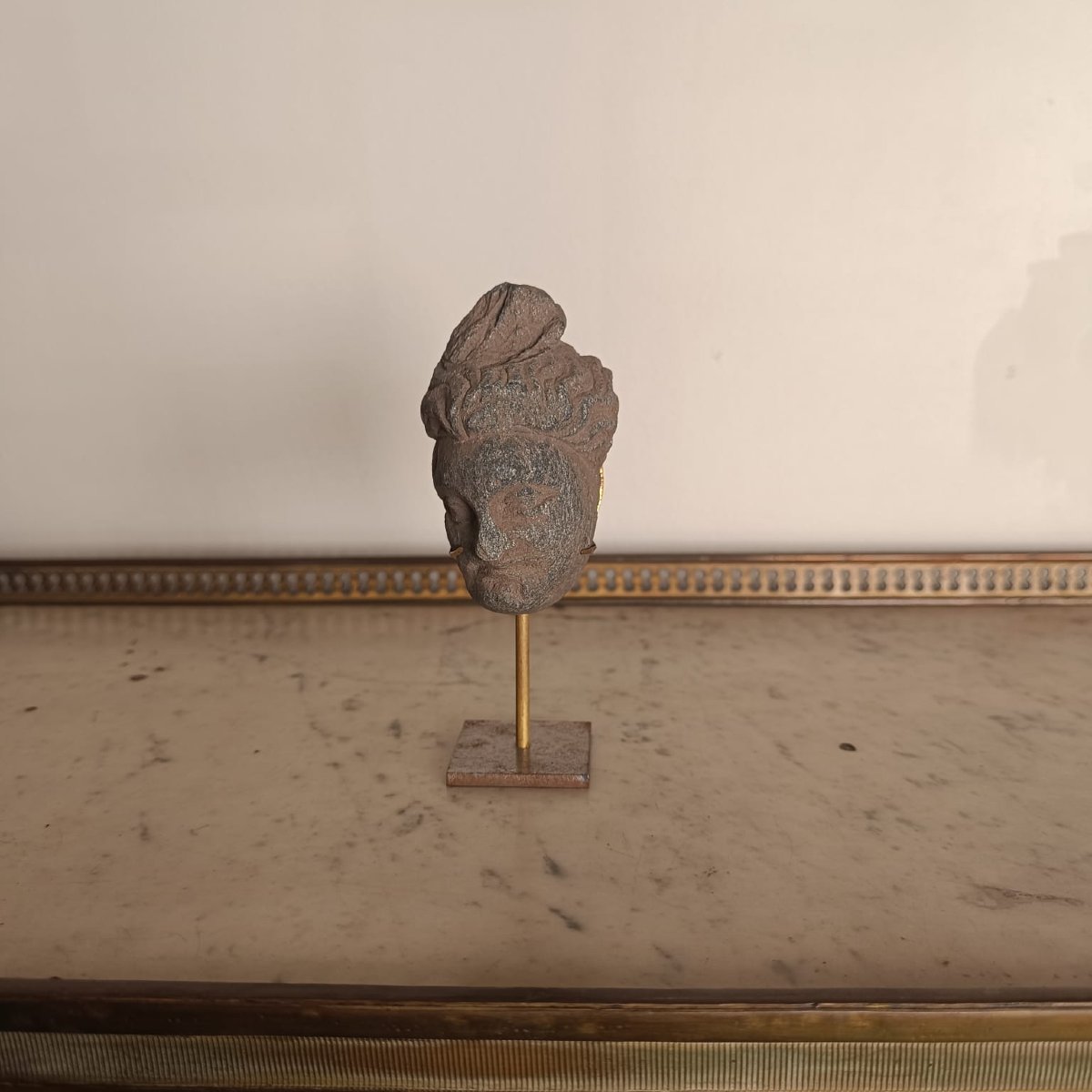 Art gréco-bouddhique du Gandhara, tête de Bodhisattva, Ier siècle BC-IVeme AD -photo-2