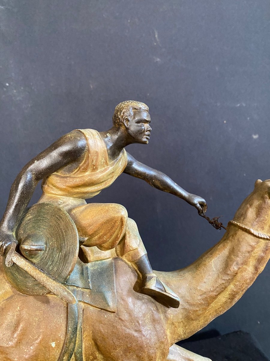 Impressive Orientalist Art Deco Sculpture-photo-4