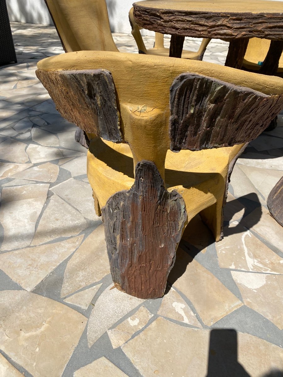 Garden Furniture Imitating Concrete Tree Trunks-photo-3