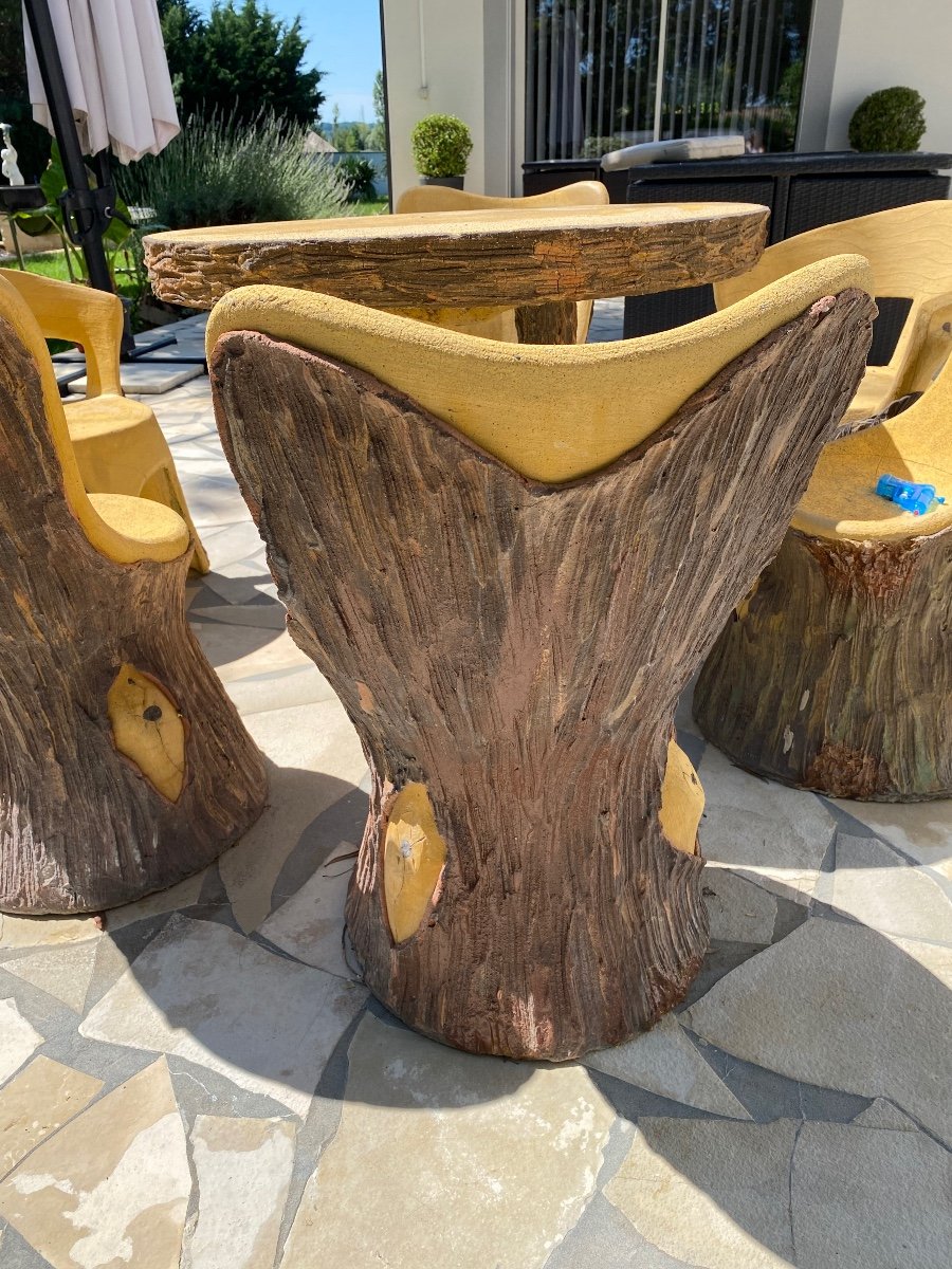 Garden Furniture Imitating Concrete Tree Trunks-photo-3