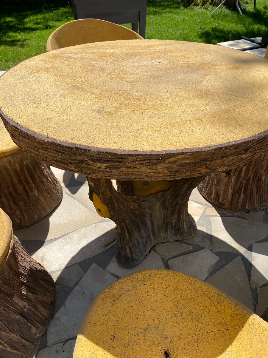 Garden Furniture Imitating Concrete Tree Trunks-photo-4