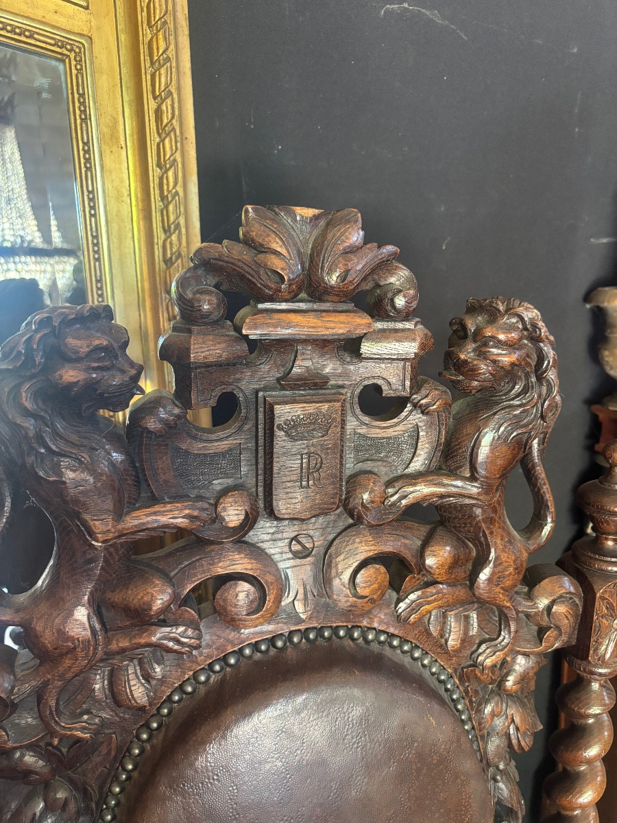 2 Armchairs And 2 Renaissance Style Chairs -photo-1