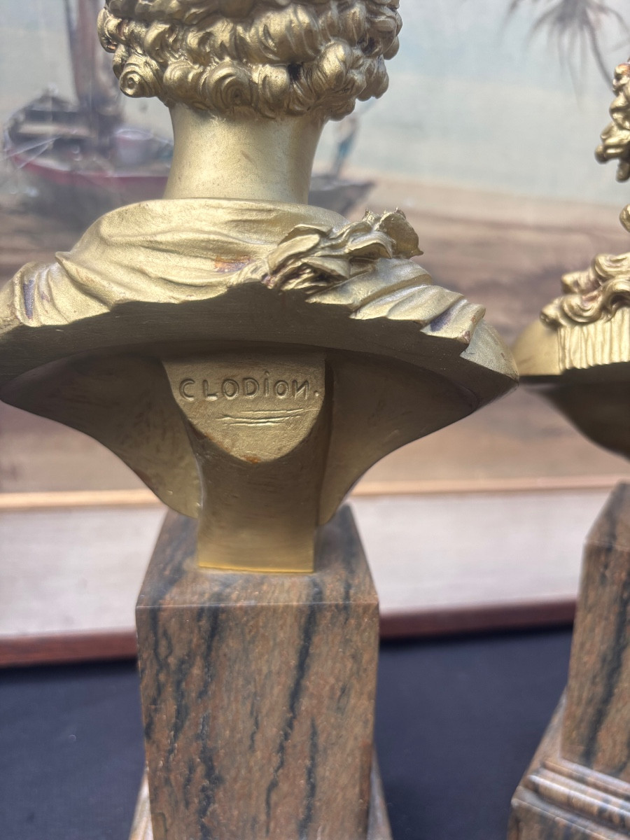 Pair Of Bronze Busts By Clodion-photo-1