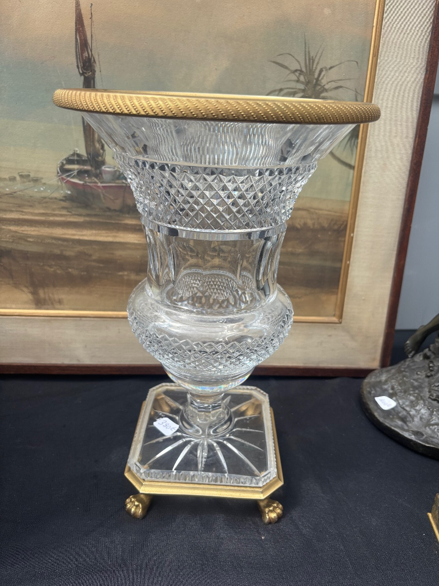 Bronze And Crystal Medici Vase 