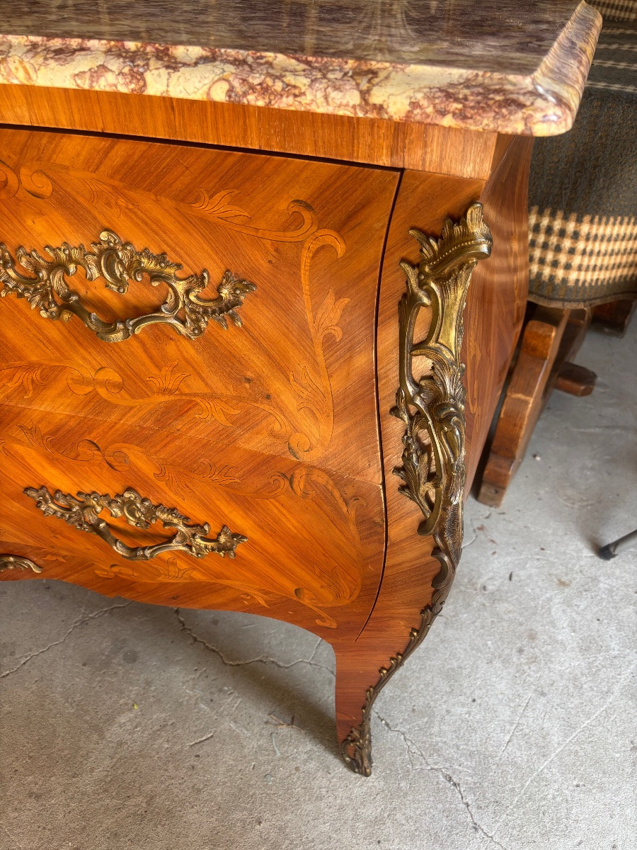 Louis XV Style Chest Of Drawers And Bedside Tables-photo-3
