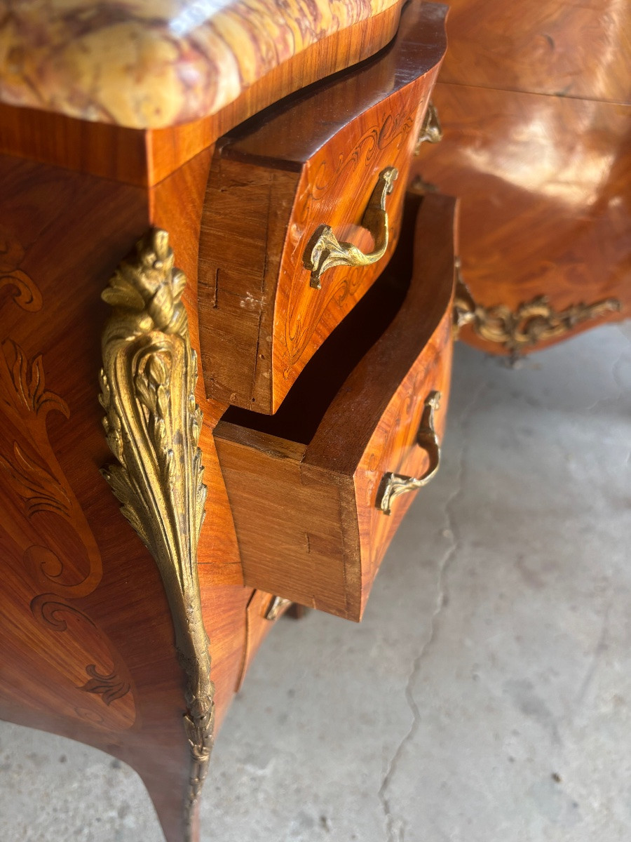 Louis XV Style Chest Of Drawers And Bedside Tables-photo-5
