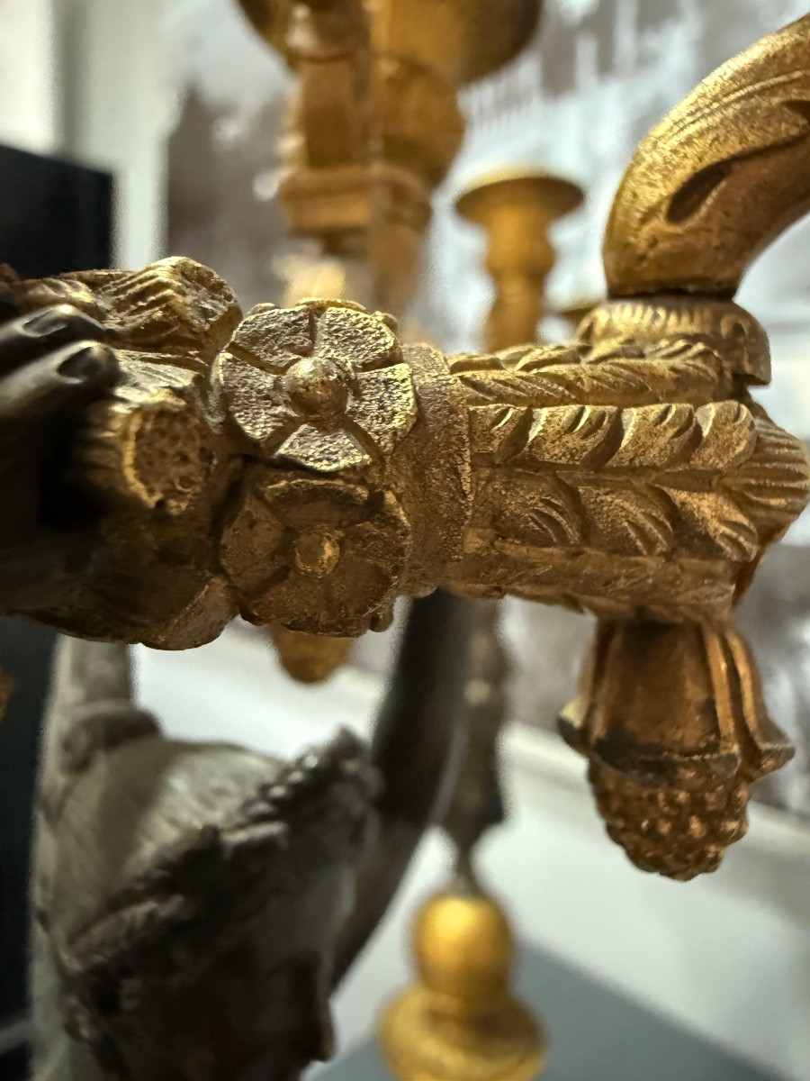 Pair Of Empire Period Candelabras -photo-3