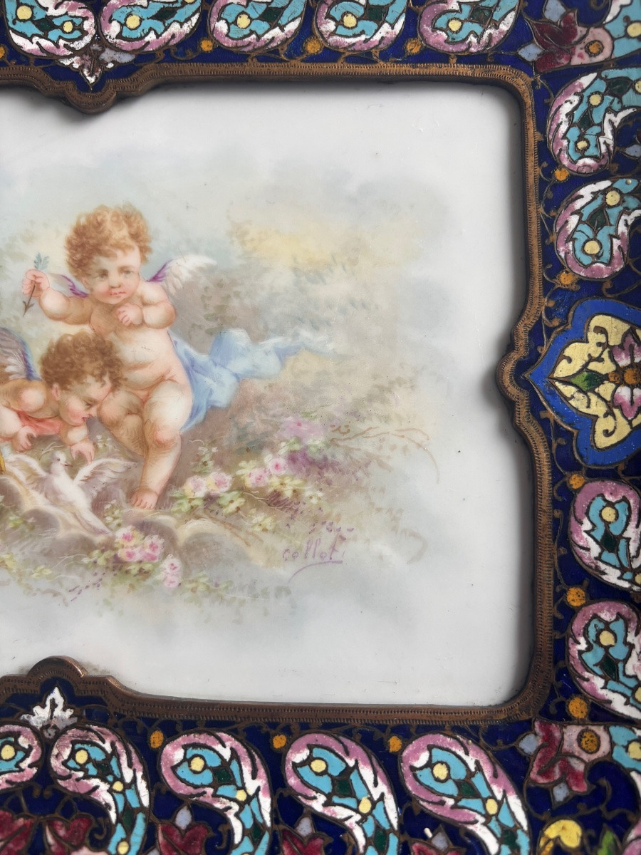 19th Century Cloisonné Porcelain Trinket Dish -photo-2