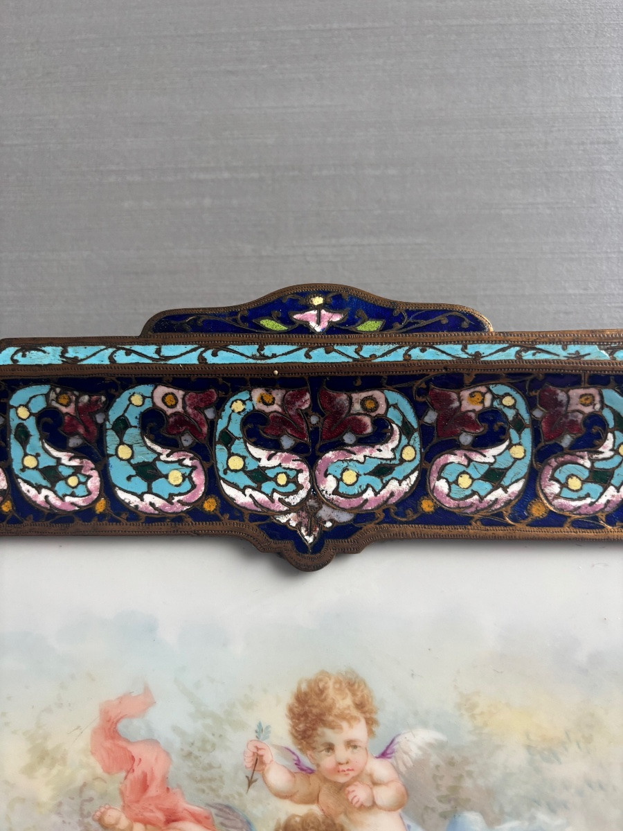 19th Century Cloisonné Porcelain Trinket Dish -photo-3