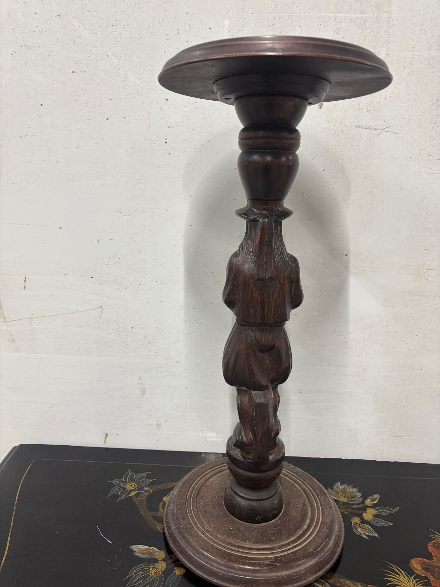 Carved Wooden Pedestal -photo-4