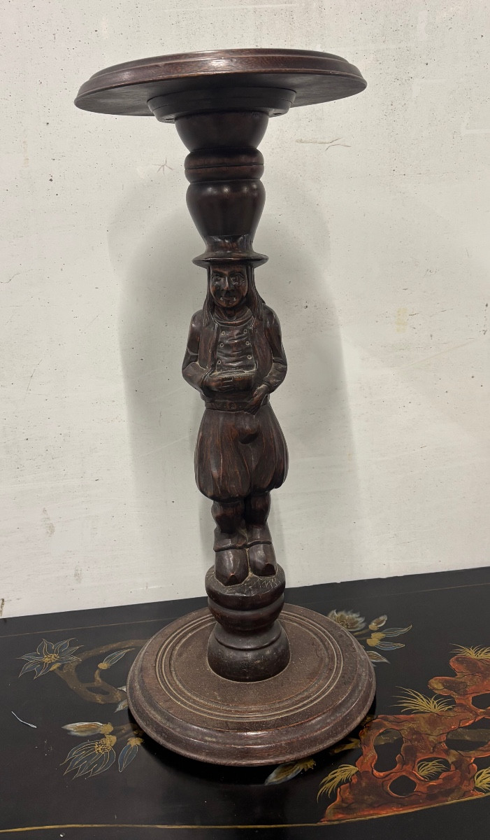 Carved Wooden Pedestal 