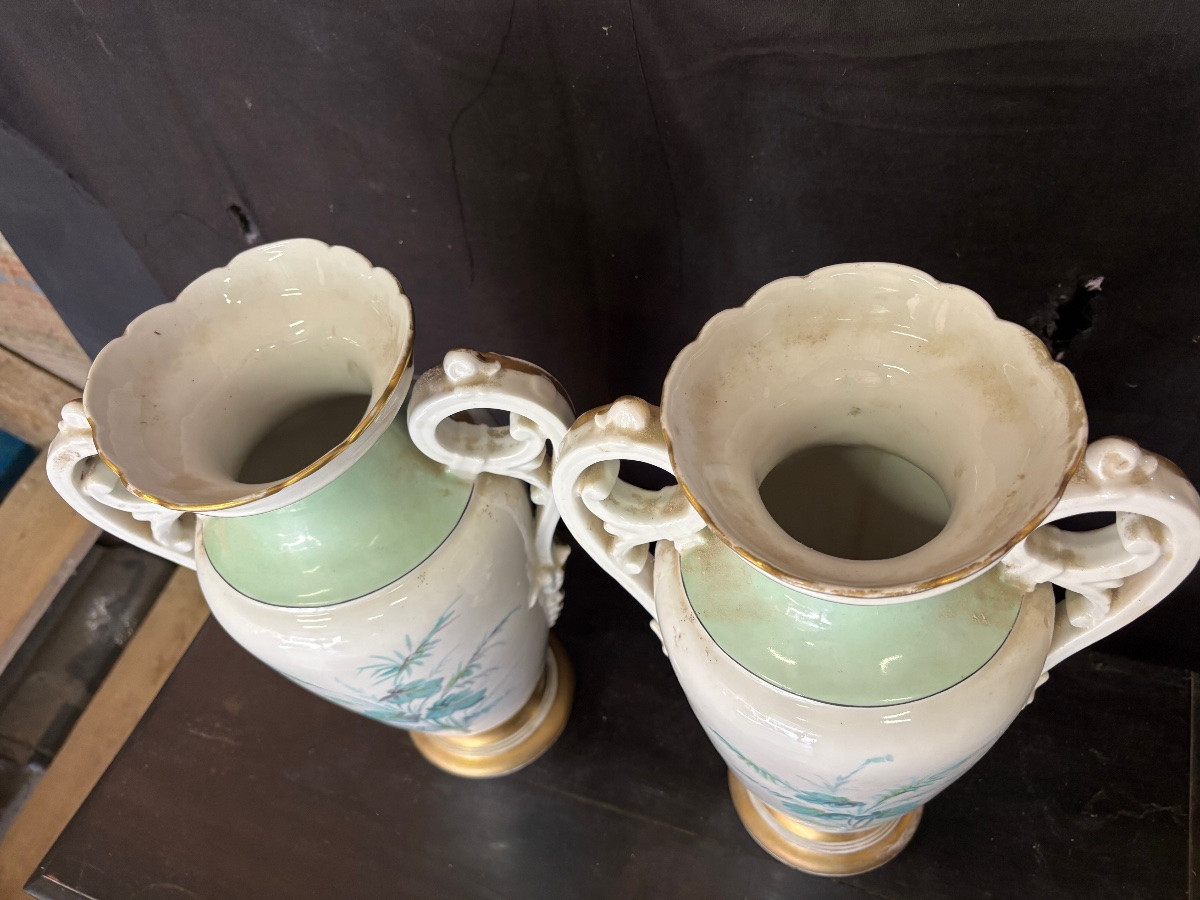 Paire de vases porcelaine Paris -photo-1