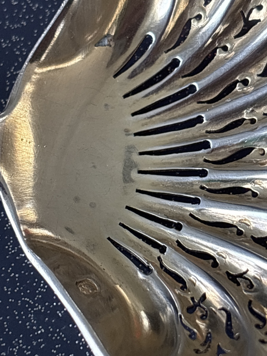 Cuillère saupoudreuse argent massif -photo-4