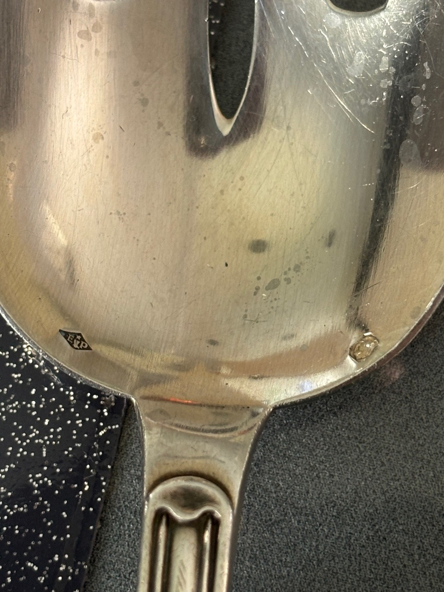 Couvert à salade argent massif -photo-4