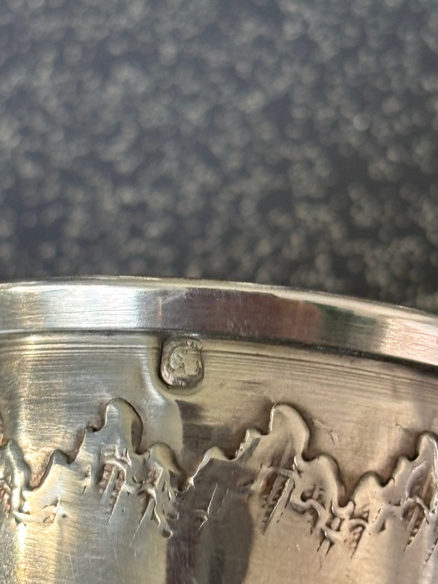 Série de 12 petits verres à liqueur argent massif -photo-4