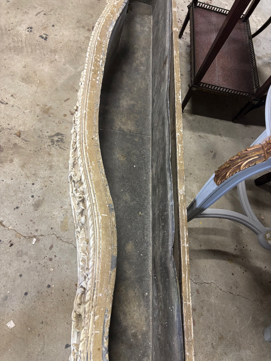 Importante jardinière bois sculpté -photo-1