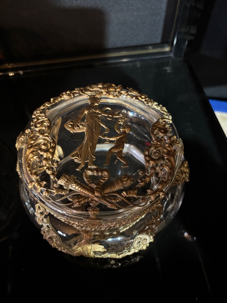 Crystal And Gilded Brass Box-photo-2