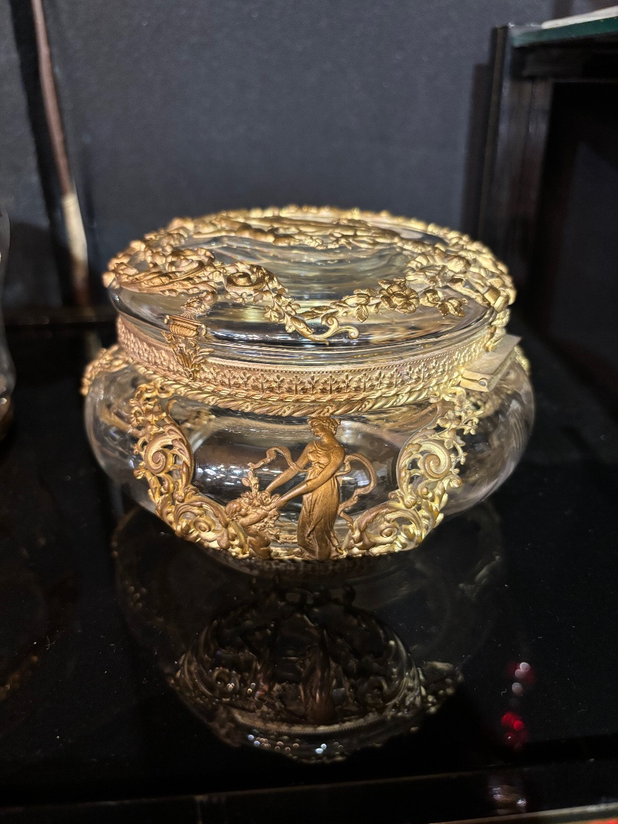 Crystal And Gilded Brass Box-photo-3