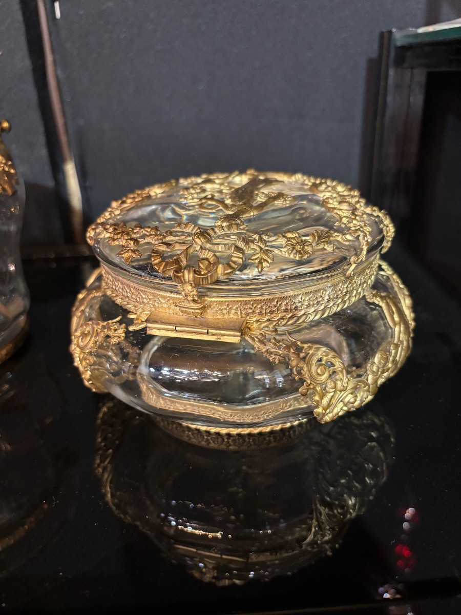 Crystal And Gilded Brass Box-photo-4