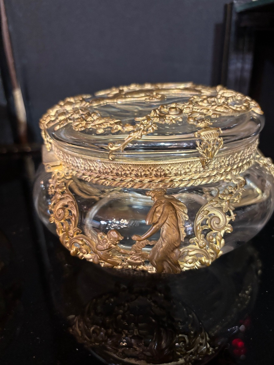 Crystal And Gilded Brass Box-photo-1