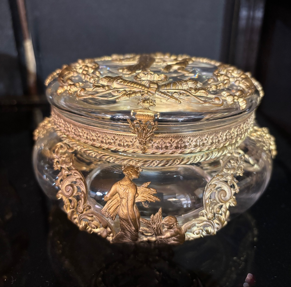 Crystal And Gilded Brass Box