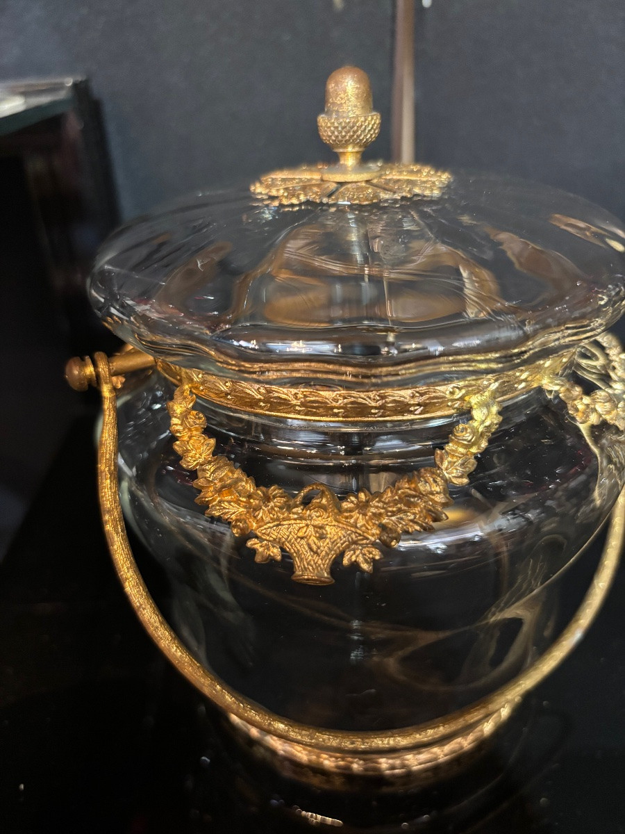 Crystal And Bronze Covered Pot-photo-2