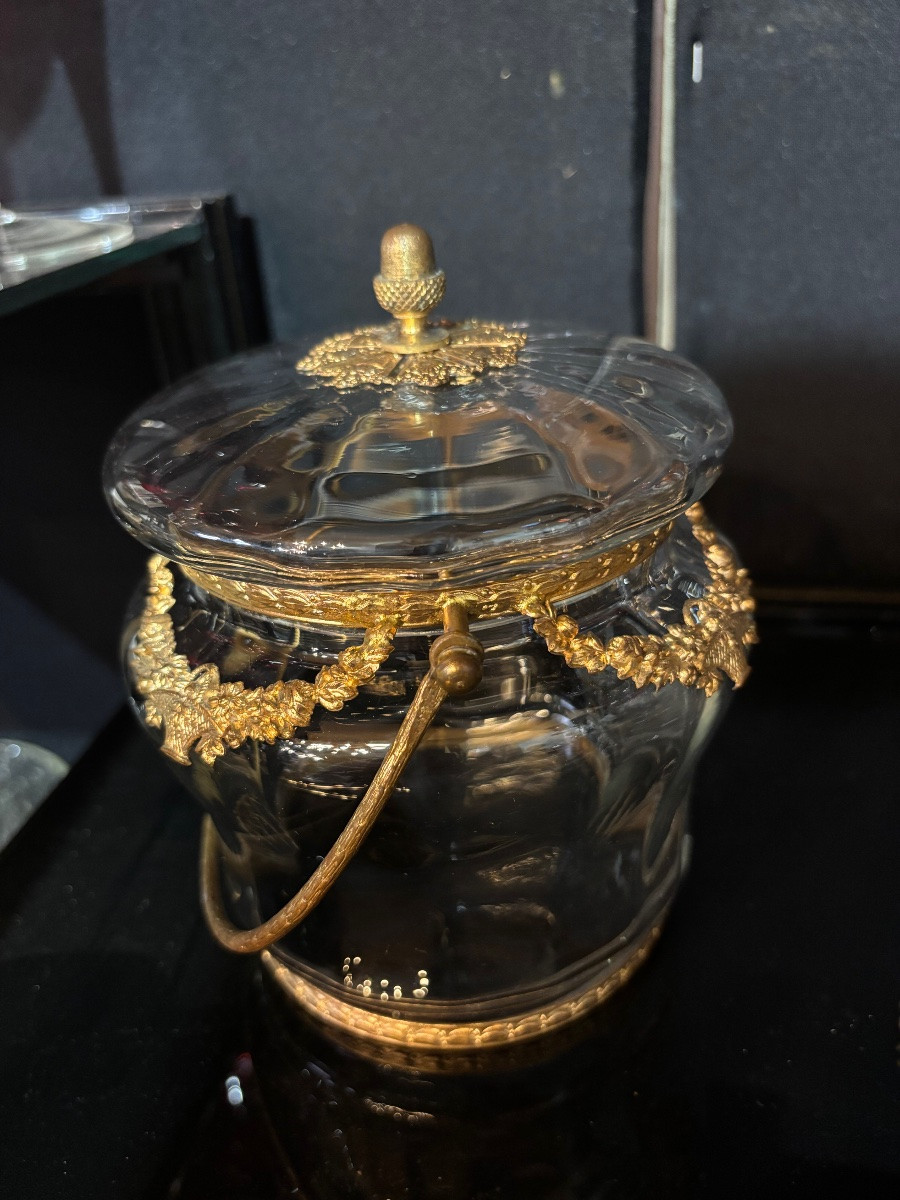 Crystal And Bronze Covered Pot-photo-4