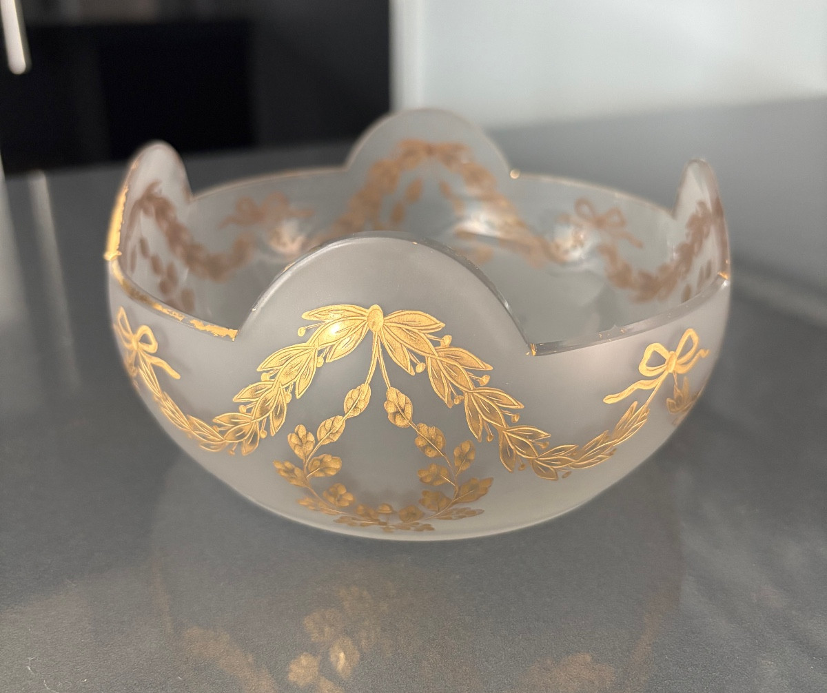 Vide poche cristal et dorure 