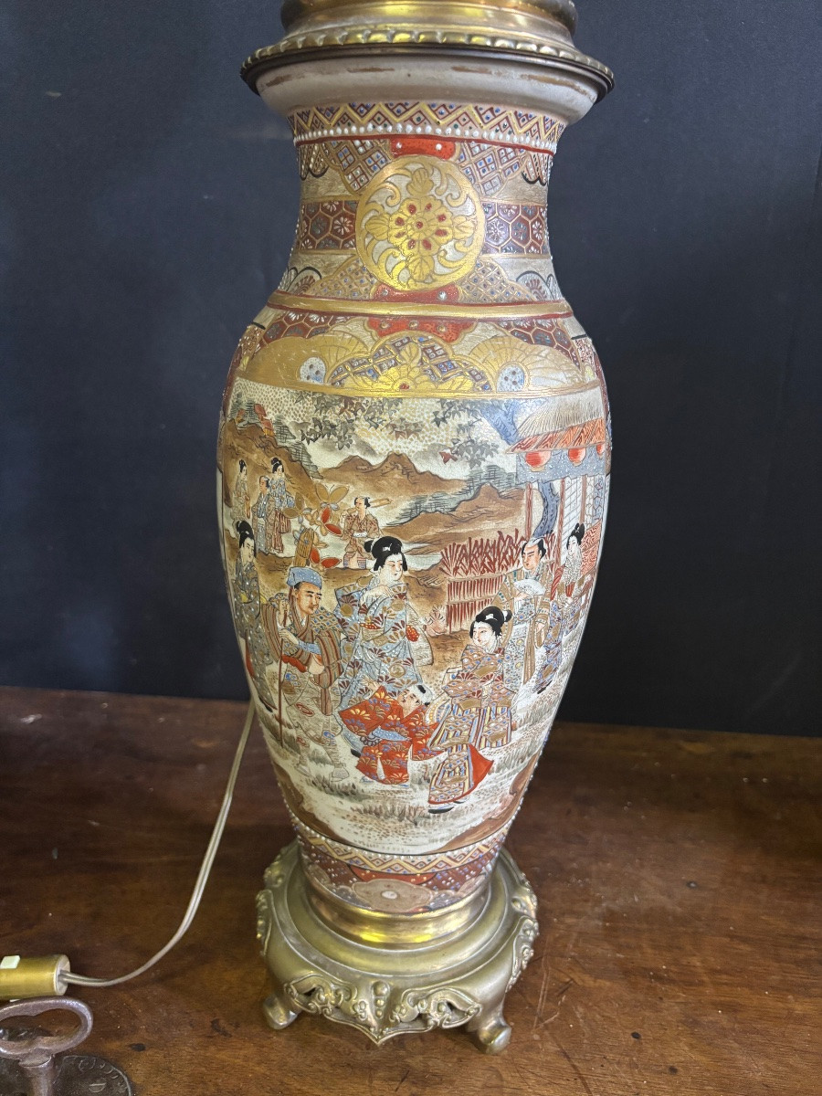 Pair Of Satsuma Lamps-photo-2