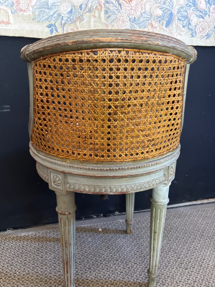 Petit fauteuil tournant de style Louis XVI -photo-1