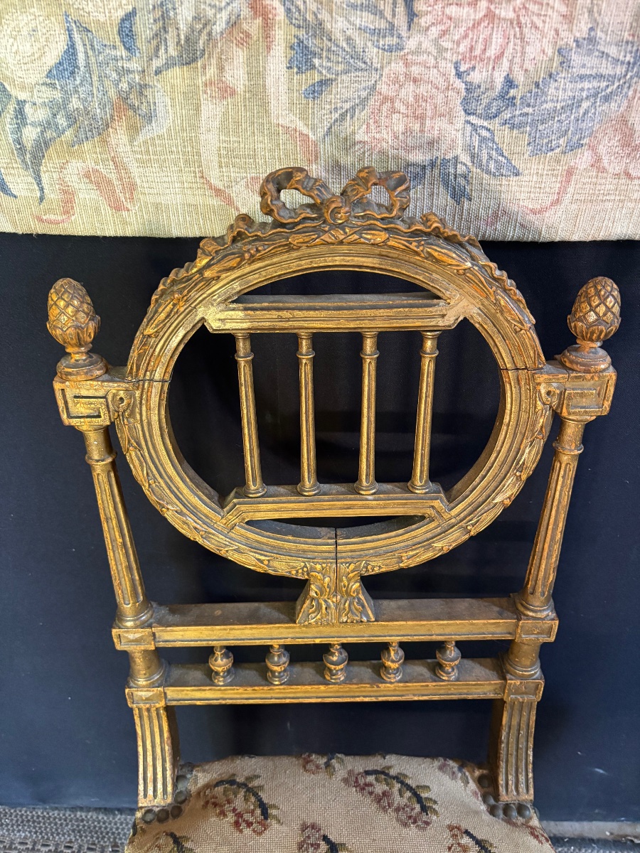 Small, Low Louis XVI-style Chair -photo-3