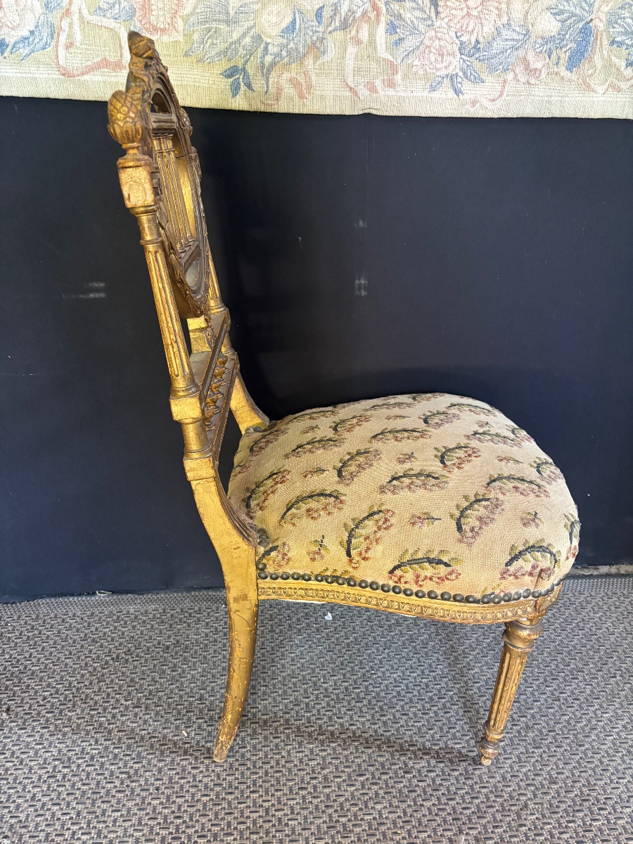 Small, Low Louis XVI-style Chair -photo-2