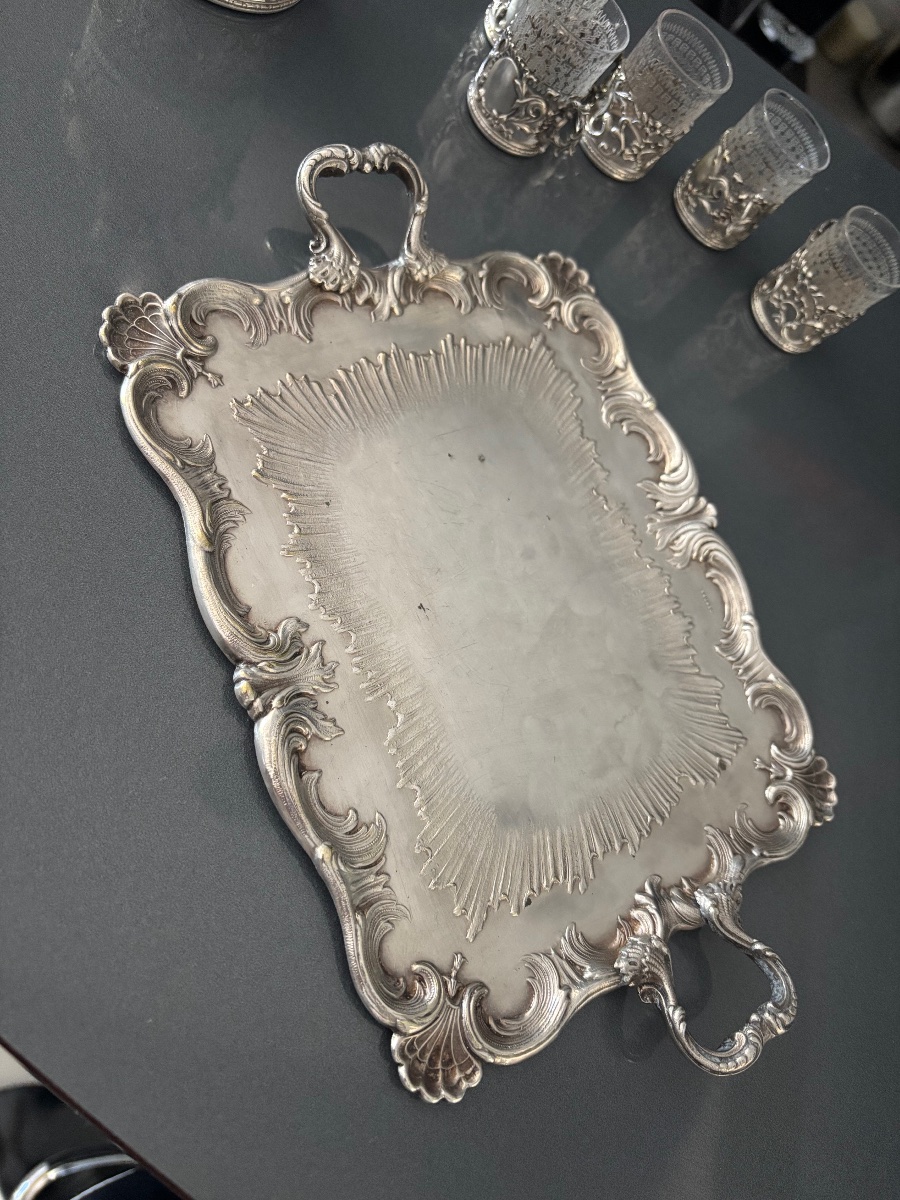 Silver-plated Crystal Liqueur Set -photo-3