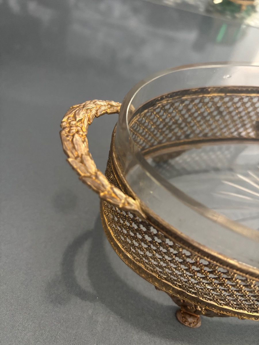 Louis XVI-style Crystal And Bronze Flower Vase -photo-3