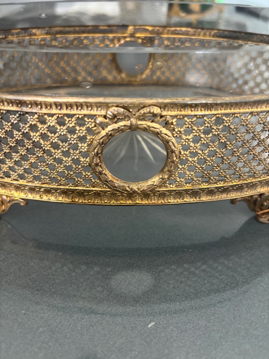 Louis XVI-style Crystal And Bronze Flower Vase 