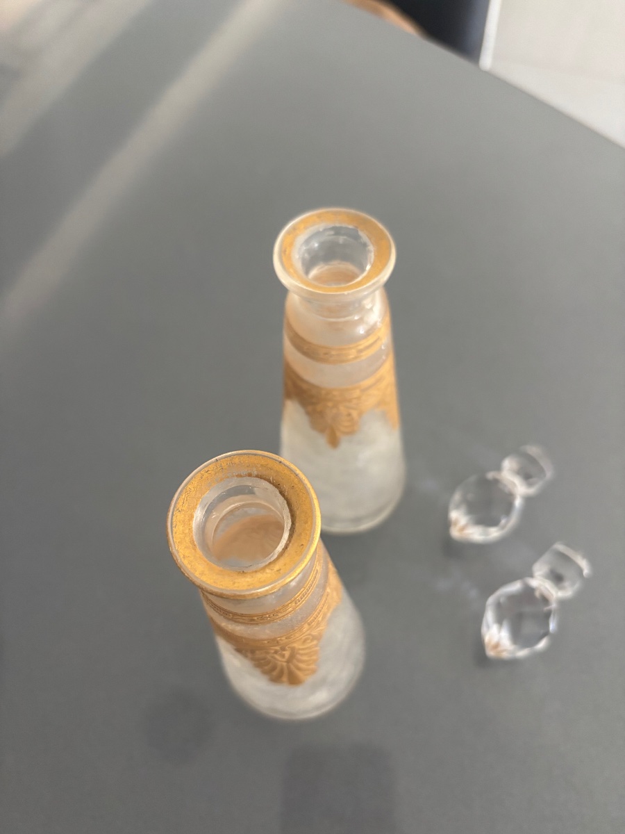 Pair Of St. Louis Crystal Vials -photo-4